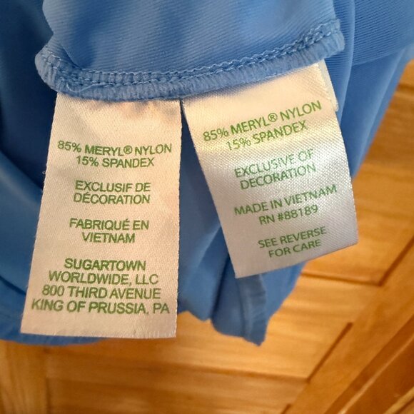 Lilly Pulitzer Luexletic Blue Meryl Nylon Athletic Tank Top Women's size XXL - Picture 5 of 5